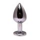 Srednji metalni analni dildo srce sa crnim dijamantom - ft001044