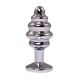 Srednji rebrasti metalni analni dildo sa belim dijamantom - ft001056