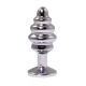 Srednji rebrasti metalni analni dildo sa rozim dijamantom - ft001054