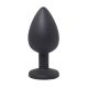 Veliki crni silikonski analni dildo sa dijamantom - ft001067