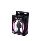 Veliki crni silikonski analni dildo srce sa dijamantom - ft001076