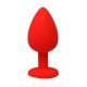 Veliki crveni silikonski analni dildo sa dijamantom - ft001069