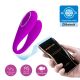 Vibrator za parove aplikacija ljubičaste boje - 014582HP