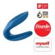 Plavi vibrator za parove Satisfyer Double Whale - 9014095