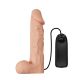 Vibrirajući strap on sa mekanim dildom Real Deal 24cm - 022084ZR