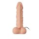 Vibrirajući strap on sa mekanim dildom Real Deal 24cm - 022084ZR