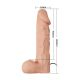Vibrirajući strap on sa mekanim dildom Real Deal 24cm - 022084ZR