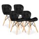 MODERNHOME Ferra trpezarijske stolice set 4 kom velvet crna - KJC208 BLACK-1