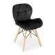 MODERNHOME Ferra trpezarijske stolice set 4 kom velvet crna - KJC208 BLACK-1