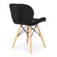 MODERNHOME Ferra trpezarijske stolice set 4 kom velvet crna - KJC208 BLACK-1