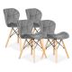 MODERNHOME Ferra trpezarijske stolice set 4 kom velvet siva - KJC208 GRAY