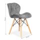 MODERNHOME Ferra trpezarijske stolice set 4 kom velvet siva - KJC208 GRAY