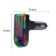 FM transmiter F8 USB, PD, TF, Bluetooth 5.0, Type C, RGB, 12-24V, handsfree crni - 201841