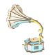 3d drvena puzzle - GRAMOFON - 112-1-1-1-1