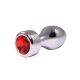 Metalni analni dildo sa crvenim dijamantom 8cm - ft001033