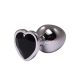 Srednji metalni analni dildo srce sa crnim dijamantom - ft001044