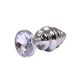 Mali rebrasti metalni analni dildo sa belim dijamantom - ft001053