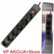 SPG6-B-6 (3G1.5) ** Gembird produzni kabl sa zastitom 6 uticnica(3x1.5mm, 16A,3500W)1.8m black (439) - EP3227360