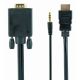 A-HDMI-VGA-03-6 Gembird HDMI to VGA and audio adapter cable, single port, 1,8m, black - EP3228596