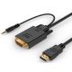A-HDMI-VGA-03-6 Gembird HDMI to VGA and audio adapter cable, single port, 1,8m, black - EP3228596