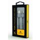 CCB-mUSB2B-AMLM-6 Gembird Cotton braided 8-pin cable with metal connectors, 1.8 m, black, blister - EP3223726
