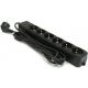 SPG6-B-10 (3G1.5) ** Gembird produzni kabl sa zastitom 6 uticnica (3x1.5mm,16A,3500W) 3m black (527) - EP3223230