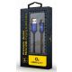 CC-USB2J-AMmBM-2M-BL Gembird Premium jeans (denim) Micro-USB cable with metal connectors, 2 m, blue - EP3273612