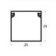 Kanalica ME-25x25mm 2m kablovski kanal PVC - EP3237130