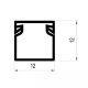 Kanalica ME-12x12mm 2m samolepljiv kablovski kanal PVC - EP3236877