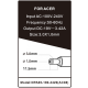 NPA65-190-3420 (AC08) Gembird punjac za laptop 65W-19V-3.42A, 3.0x1.1mm - EP3223940