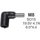 NPC-SO15 (M8) Gembird konektor za punjac 90W-19.5V-4.7A, 6.0x4.4mm PIN - EP3223431