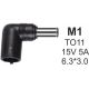 NPC-TO11 (M1) Gembird konektor za punjac 75W-15V-5A, 6.3x3.0mm - EP3223434