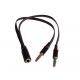 CCA-418A ** Gembird 3.5mm Headphone Mic Audio Y Splitter Cable Female to 2x3.5mm Male adapter (87) - EP3223512