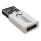 CCP-USB3-AMCM-0M** Gembird USB 3.1 AM to Type-C female adapter cable, White (Alt.A-USB3-AMCF-01, 79) - EP3227539