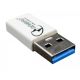 CCP-USB3-AMCM-0M** Gembird USB 3.1 AM to Type-C female adapter cable, White (Alt.A-USB3-AMCF-01, 79) - EP3227539