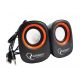 SPK-107 ** Gembird Stereo zvucnici Orange/Black, 2 x 3W RMS USB pwr, 3.5mm kutija sa prozorom (379) - EP3227578