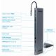 A-CM-COMBO9-01 Gembird USB Type-C 9-in-1 multi-port adapter USB hub+HDMI+VGA+PD+card reader+LAN+3.5m - EP3273860