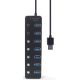 UHB-U3P7P-01 Gembird 7-port USB 3.1 (Gen 1) hub with switches, black - EP3274503