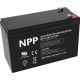 NPP NP12V-7Ah, AGM BATTERY, C20=7AH, T2, 151x65x94x100, 1,97KG, BLACK - EP3236928