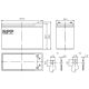 NPP NP12V-7.5Ah, AGM BATTERY,  C20=7.5AH, T1, 151x65x94x100, 2,07KG, BLACK - EP3237001