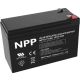 NPP NP12V-7.5Ah, AGM BATTERY,  C20=7.5AH, T1, 151x65x94x100, 2,07KG, BLACK - EP3237001