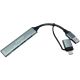 UHB-U3P4-06 ** Gembird HUB Type-A+C to 3*USB2.0 + 1*USB3.0 Aluminum (287) - EP3225994