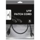 PP6U-0.25M/BK Gembird Mrezni kabl, CAT6 UTP Patch cord 0.25m black - EP3226039
