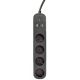 TSL-PS-S4U-01 Gembird pametni produzni kabl sa USB punjenjem, 4 uticnice, 1,5m crni - EP3227683