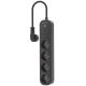 TSL-PS-S4U-01 Gembird pametni produzni kabl sa USB punjenjem, 4 uticnice, 1,5m crni - EP3227683