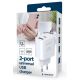TA-UC-2AC12-01 Gembird USB punjac, 2-port USB-A+ USB-C, 2.4 A, white - EP3224844