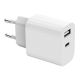 TA-UC-2AC12-01 Gembird USB punjac, 2-port USB-A+ USB-C, 2.4 A, white - EP3224844