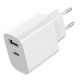 TA-UC-2AC12-01 Gembird USB punjac, 2-port USB-A+ USB-C, 2.4 A, white - EP3224844