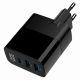 TA-UC-PDQC30LCD-BK-02 Gembird GaN USB brzi punjac, 30W 3-port (2xUSB-A+ USB-C), LCD, black - EP3224856