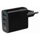 TA-UC-PDQC30LCD-BK-02 Gembird GaN USB brzi punjac, 30W 3-port (2xUSB-A+ USB-C), LCD, black - EP3224856